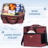 imageLifewit Cooler Bag 305060 Cans Collapsible and Insulated Large Lunch Bag Leakproof Soft Cooler Portable Tote for CampingBBQFamily Outdoor ActivitiesBurgendy