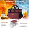imageLifewit Cooler Bag 305060 Cans Collapsible and Insulated Large Lunch Bag Leakproof Soft Cooler Portable Tote for CampingBBQFamily Outdoor ActivitiesBurgendy