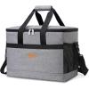 imageLifewit Cooler Bag 305060 Cans Collapsible and Insulated Large Lunch Bag Leakproof Soft Cooler Portable Tote for CampingBBQFamily Outdoor ActivitiesGray