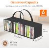 imageLifewit DVD Storage Bags 6 Pack Clear PVC Plastic DVD Organizer with Handles and Zipper Media Holder for Blu Ray Disc Movie Cases VHS Box Video Game Disks Albums Holds 240 Pcs DVDs 40 Each213L x 63W x 59H for CD