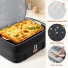 imageLifewit Double Decker Casserole Carrier for Hot and Cold Food Insulated Casserole Dish Carrier Carrying Case with Tool Room Thermal Bag for Potluck Parties Cookouts Fits 9quot13quot Baking Dish GrayBlack