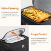 imageLifewit Double Decker Casserole Carrier for Hot and Cold Food Insulated Casserole Dish Carrier Carrying Case with Tool Room Thermal Bag for Potluck Parties Cookouts Fits 9quot13quot Baking Dish GrayBlack