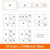 imageLifewit Drawer Organizer 25PCS 4 Sizes Clear Plastic Desk Drawer Dividers Storage Separation Bins for Make Up Kitchen Utensils Vanity Accessories in OfficeBathroomBedroom Organization