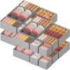 imageLifewit Drawer Organizer Clothes for Closet 16 Pack 3 Sizes Underwear Wardrobe Drawer Dividers Fabric Foldable Dresser Storage Organizer Bins for Sock Bra Lingerie Undies GreyLight Gray