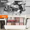imageLifewit Drawer Organizer Clothes for Closet 16 Pack 3 Sizes Underwear Wardrobe Drawer Dividers Fabric Foldable Dresser Storage Organizer Bins for Sock Bra Lingerie Undies GreyLight Gray