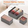imageLifewit Drawer Organizer Clothes for Closet 16 Pack 3 Sizes Underwear Wardrobe Drawer Dividers Fabric Foldable Dresser Storage Organizer Bins for Sock Bra Lingerie Undies GreyGray