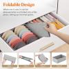 imageLifewit Drawer Organizer Clothes for Closet 16 Pack 3 Sizes Underwear Wardrobe Drawer Dividers Fabric Foldable Dresser Storage Organizer Bins for Sock Bra Lingerie Undies GreyLight Gray