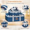 imageLifewit Duo Insulated Casserole Carrier for Hot or Cold Food Lasagna Holder 2 Compartments Thermal Lunch Tote for Potluck Parties Cookouts Fits 9quotx13quot Casserole Dish GrayBlue