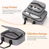imageLifewit Duo Insulated Casserole Carrier for Hot or Cold Food Lasagna Holder 2 Compartments Thermal Lunch Tote for Potluck Parties Cookouts Fits 9quotx13quot Casserole Dish GrayGray