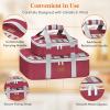 imageLifewit Duo Insulated Casserole Carrier for Hot or Cold Food Lasagna Holder 2 Compartments Thermal Lunch Tote for Potluck Parties Cookouts Fits 9quotx13quot Casserole Dish GrayRed