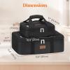 imageLifewit Duo Insulated Casserole Carrier for Hot or Cold Food Lasagna Holder 2 Compartments Thermal Lunch Tote for Potluck Parties Cookouts Fits 9quotx13quot Casserole Dish GrayBlack