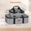 imageLifewit Duo Insulated Casserole Carrier for Hot or Cold Food Lasagna Holder 2 Compartments Thermal Lunch Tote for Potluck Parties Cookouts Fits 9quotx13quot Casserole Dish GrayGray