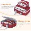 imageLifewit Duo Insulated Casserole Carrier for Hot or Cold Food Lasagna Holder 2 Compartments Thermal Lunch Tote for Potluck Parties Cookouts Fits 9quotx13quot Casserole Dish GrayRed