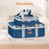 imageLifewit Duo Insulated Casserole Carrier for Hot or Cold Food Lasagna Holder 2 Compartments Thermal Lunch Tote for Potluck Parties Cookouts Fits 9quotx13quot Casserole Dish GrayBlue