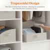 imageLifewit Fabric Extra Large Trapezoid Closet Storage Bins for Shelf 6 Pack Closet Organizer Baskets with Handles Foldable Clothes Containers for Book Purse 197quot x 11quot x 79quot 23L Light GrayLight Gray