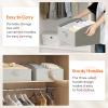 imageLifewit Fabric Extra Large Trapezoid Closet Storage Bins for Shelf 6 Pack Closet Organizer Baskets with Handles Foldable Clothes Containers for Book Purse 197quot x 11quot x 79quot 23L Light GrayLight Gray