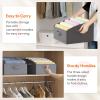 imageLifewit Fabric Extra Large Trapezoid Closet Storage Bins for Shelf 6 Pack Closet Organizer Baskets with Handles Foldable Clothes Containers for Book Purse 197quot x 11quot x 79quot 23L Light GrayGray