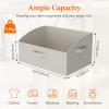 imageLifewit Fabric Extra Large Trapezoid Closet Storage Bins for Shelf 6 Pack Closet Organizer Baskets with Handles Foldable Clothes Containers for Book Purse 197quot x 11quot x 79quot 23L Light GrayLight Gray