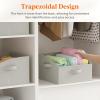 imageLifewit Fabric Extra Large Trapezoid Closet Storage Bins for Shelf 6 Pack Closet Organizer Baskets with Handles Foldable Clothes Containers for Book Purse 197quot x 11quot x 79quot 23L Light GrayLight Gray