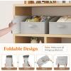 imageLifewit Fabric Extra Large Trapezoid Closet Storage Bins for Shelf 6 Pack Closet Organizer Baskets with Handles Foldable Clothes Containers for Book Purse 197quot x 11quot x 79quot 23L Light GrayLight Gray