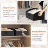 imageLifewit Fabric Extra Large Trapezoid Closet Storage Bins for Shelf 6 Pack Closet Organizer Baskets with Handles Foldable Clothes Containers for Book Purse 197quot x 11quot x 79quot 23L Light GrayBlack