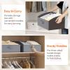 imageLifewit Fabric Extra Large Trapezoid Closet Storage Bins for Shelf 6 Pack Closet Organizer Baskets with Handles Foldable Clothes Containers for Book Purse 197quot x 11quot x 79quot 23L Light GrayGray