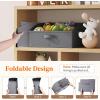 imageLifewit Fabric Extra Large Trapezoid Closet Storage Bins for Shelf 6 Pack Closet Organizer Baskets with Handles Foldable Clothes Containers for Book Purse 197quot x 11quot x 79quot 23L Light GrayGray