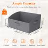 imageLifewit Fabric Extra Large Trapezoid Closet Storage Bins for Shelf 6 Pack Closet Organizer Baskets with Handles Foldable Clothes Containers for Book Purse 197quot x 11quot x 79quot 23L Light GrayGray