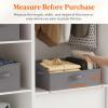imageLifewit Fabric Extra Large Trapezoid Closet Storage Bins for Shelf 6 Pack Closet Organizer Baskets with Handles Foldable Clothes Containers for Book Purse 197quot x 11quot x 79quot 23L Light GrayGray