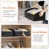 imageLifewit Fabric Extra Large Trapezoid Closet Storage Bins for Shelf 6 Pack Closet Organizer Baskets with Handles Foldable Clothes Containers for Book Purse 197quot x 11quot x 79quot 23L Light GrayBlack