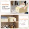 imageLifewit Fabric Extra Large Trapezoid Closet Storage Bins for Shelf 6 Pack Closet Organizer Baskets with Handles Foldable Clothes Containers for Book Purse 197quot x 11quot x 79quot 23L Light GrayBeige