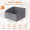 imageLifewit Fabric Extra Large Trapezoid Closet Storage Bins for Shelf 6 Pack Closet Organizer Baskets with Handles Foldable Clothes Containers for Book Purse 197quot x 11quot x 79quot 23L Light GrayGray