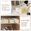 imageLifewit Fabric Extra Large Trapezoid Closet Storage Bins for Shelf 6 Pack Closet Organizer Baskets with Handles Foldable Clothes Containers for Book Purse 197quot x 11quot x 79quot 23L Light GrayBeige
