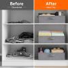 imageLifewit Fabric Extra Large Trapezoid Closet Storage Bins for Shelf 6 Pack Closet Organizer Baskets with Handles Foldable Clothes Containers for Book Purse 197quot x 11quot x 79quot 23L Light GrayGray