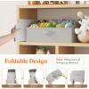 imageLifewit Fabric Extra Large Trapezoid Closet Storage Bins for Shelf 6 Pack Closet Organizer Baskets with Handles Foldable Clothes Containers for Book Purse 197quot x 11quot x 79quot 23L Light GrayLight Gray