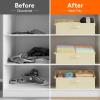 imageLifewit Fabric Extra Large Trapezoid Closet Storage Bins for Shelf 6 Pack Closet Organizer Baskets with Handles Foldable Clothes Containers for Book Purse 197quot x 11quot x 79quot 23L Light GrayBeige
