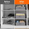 imageLifewit Fabric Extra Large Trapezoid Closet Storage Bins for Shelf 6 Pack Closet Organizer Baskets with Handles Foldable Clothes Containers for Book Purse 197quot x 11quot x 79quot 23L Light GrayGray