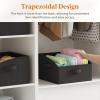 imageLifewit Fabric Extra Large Trapezoid Closet Storage Bins for Shelf 6 Pack Closet Organizer Baskets with Handles Foldable Clothes Containers for Book Purse 197quot x 11quot x 79quot 23L Light GrayBlack