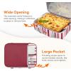 imageLifewit Insulated Casserole Carrier for Hot or Cold Food Casserole Dish Carrying Case Lasagna Holder for Potluck PartiesPicnicCookouts Fits 9quotx13quot Baking Dish GreyRed