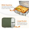 imageLifewit Insulated Casserole Carrier for Hot or Cold Food Casserole Dish Carrying Case Lasagna Holder for Potluck PartiesPicnicCookouts Fits 9quotx13quot Baking Dish GreyDark Green