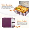 imageLifewit Insulated Casserole Carrier for Hot or Cold Food Casserole Dish Carrying Case Lasagna Holder for Potluck PartiesPicnicCookouts Fits 9quotx13quot Baking Dish GreyPurple