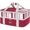 imageLifewit Insulated Casserole Carrier for Hot or Cold Food Casserole Dish Carrying Case Lasagna Holder for Potluck PartiesPicnicCookouts Fits 9quotx13quot Baking Dish GreyRed
