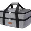 imageLifewit Insulated Casserole Carrier for Hot or Cold Food Casserole Dish Carrying Case Lasagna Holder for Potluck PartiesPicnicCookouts Fits 9quotx13quot Baking Dish GreyGrey