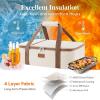 imageLifewit Insulated Casserole Carrier for Hot or Cold Food Casserole Dish Carrying Case Lasagna Holder for Potluck PartiesPicnicCookouts Fits 9quotx13quot Baking Dish GreyBeige
