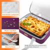 imageLifewit Insulated Double Casserole Carrier Thermal Lunch Tote for Potluck Parties Picnic Beach Fits 9 x 13 Inches Casserole Dish Expandable by Mid Zipper GreyPurple