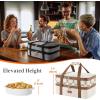 imageLifewit Insulated Double Casserole Carrier Thermal Lunch Tote for Potluck Parties Picnic Beach Fits 9 x 13 Inches Casserole Dish Expandable by Mid Zipper GreyCreamgeometric