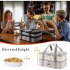 imageLifewit Insulated Double Casserole Carrier Thermal Lunch Tote for Potluck Parties Picnic Beach Fits 9 x 13 Inches Casserole Dish Expandable by Mid Zipper GreyGreyFlowers