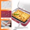 imageLifewit Insulated Double Casserole Carrier Thermal Lunch Tote for Potluck Parties Picnic Beach Fits 9 x 13 Inches Casserole Dish Expandable by Mid Zipper GreyRed