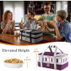 imageLifewit Insulated Double Casserole Carrier Thermal Lunch Tote for Potluck Parties Picnic Beach Fits 9 x 13 Inches Casserole Dish Expandable by Mid Zipper GreyPurple