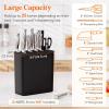 imageLifewit Knife Block without Knives Large Plastic Universal Knife Block Holder with Detachable Slots Hold Up to 25 Knives Scissors and Sharpening Rods Kitchen Storage Organizer for Counter Black